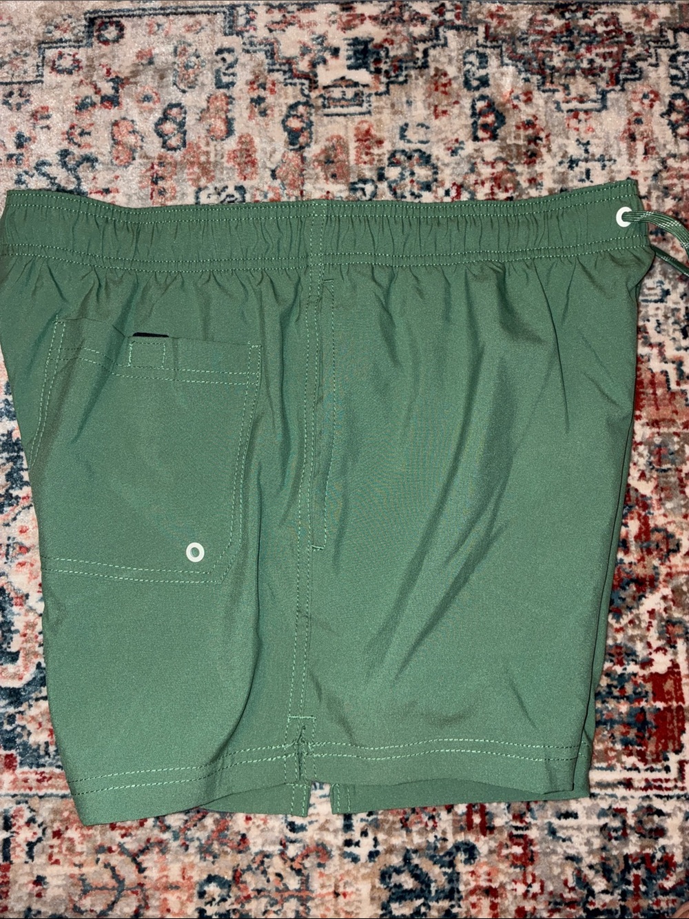 Speedo Green Drawstring Swim Trunks - Picture 4 of 8